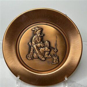 Hamilton Collection Norman Rockwell Copper Collector Plate THE HOBO 1973